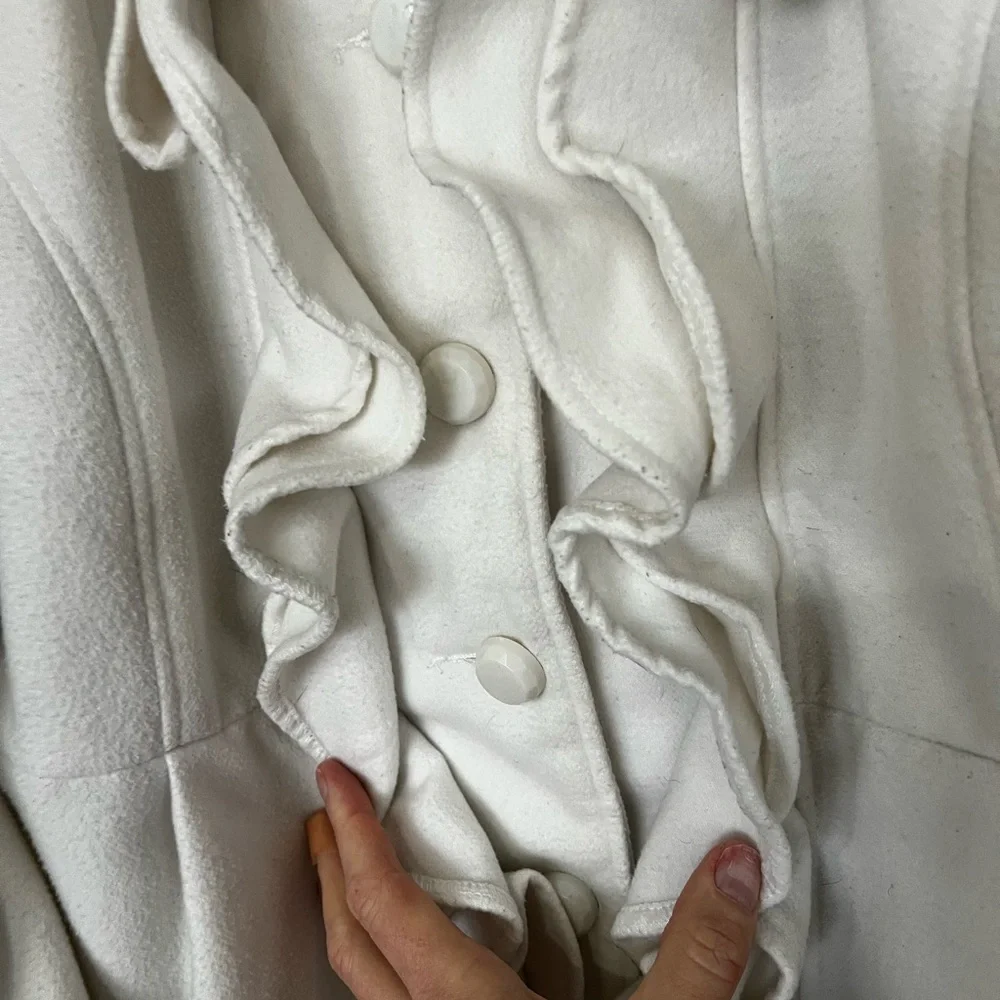 Candie's Ruffed Pea Coat. - Picture 8 of 9